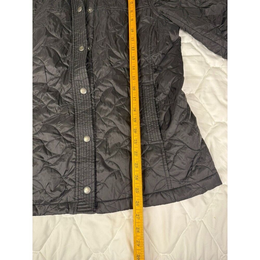 Lands' End Snap Front Womens Size S(6-8) Black Pockets Quilted‎ Lined Jacket - Picture 5 of 9